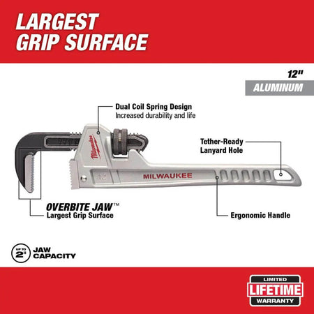 Milwaukee 48-22-7212 12” Aluminum Pipe Wrench