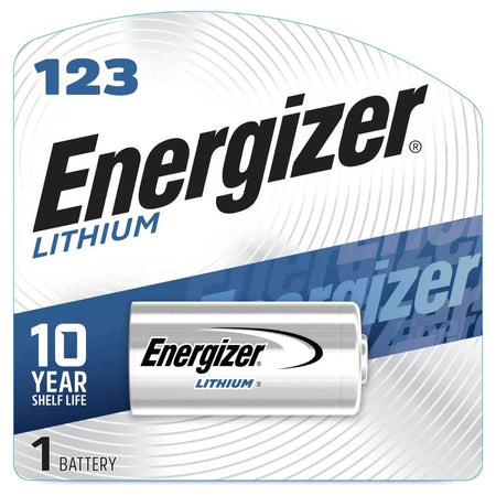 Energizer EL123APBP CR123 Lithium Battery for Rangefinders, Rifle Scopes, and Flashlights