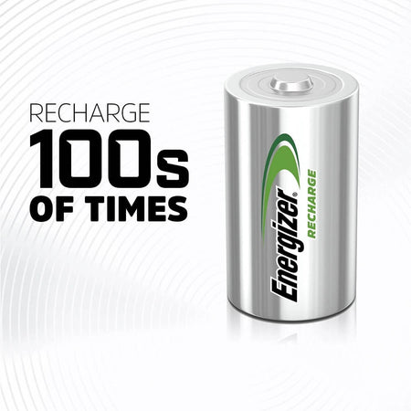 Energizer NH50BP-2 Rechargeable D Batteries - 2 Pack