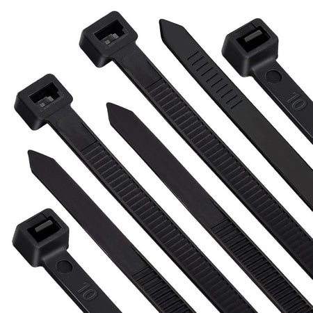 Merithian OC-17014 14 in. Black 50lb Cable Ties - 100pk