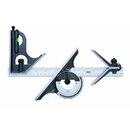 INSIZE 2278-180E (283344) 12" Combination Square Set, 4R Graduation