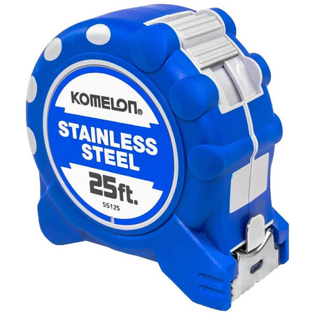 KOMELON KOM-SS125 Stainless Steel Gripper Tape Measure - 25' x 1"
