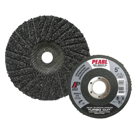 PEARL HSP5024 - 5" x 7/8" Turbo Cut™ Silicon Carbide Hard Back Disc - 24 Grit