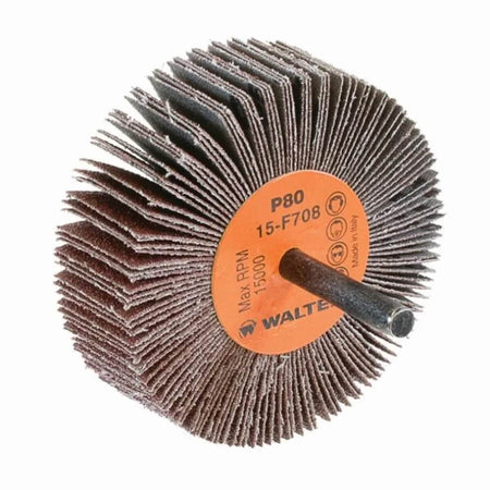 WALTER WAL-15F708 - Coolcut™ Flap Wheel, 3" x 1" x 1/4" Stem, 80 Grit