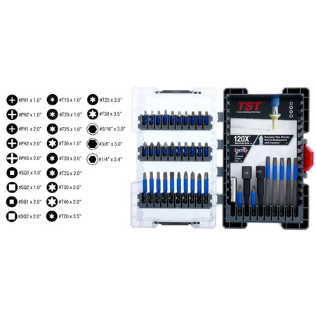WIHA WIH-70297 - 40pc Terminator Blue Impact Bit Set WIHA
