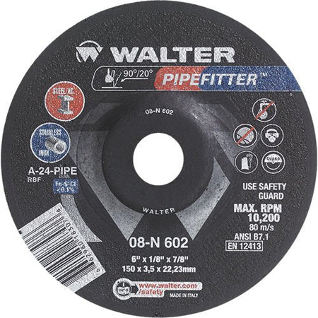 Walter 08N602 - 6"x1/8" Pipefitter Wheel - Wise Line Tools