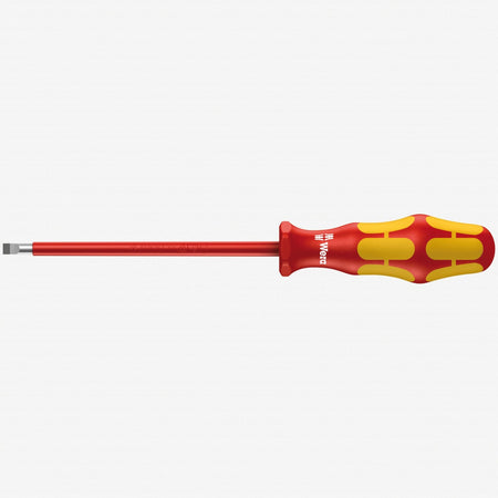Wera 006120 - Kraftform Plus Series 100 5" 5.5mm 1000V VDE Insulated Slotted Screwdriver - Wise Line Tools
