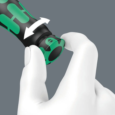 Wera WER-075611 Click-Torque B 2 torque wrench with reversible ratchet, 3/8"" x 20-100 Nm", black/green - Wise Line Tools