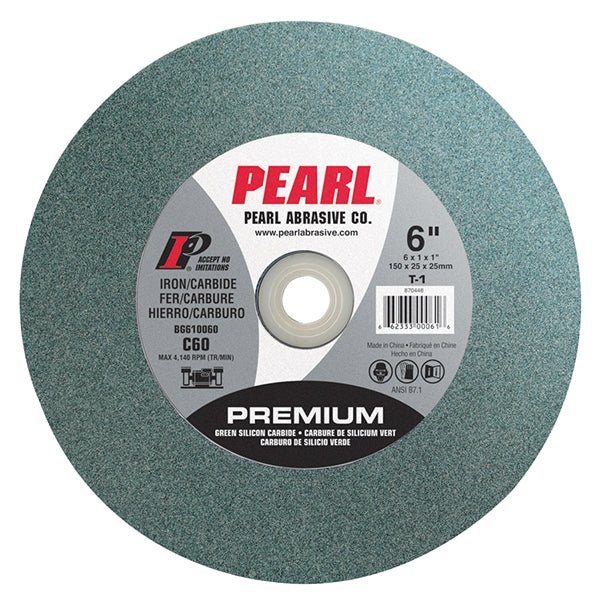 Pearl BG634080  -  6 x 3/4 x 1  grinding wheel (For metal)