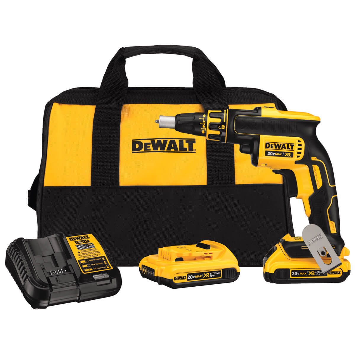 DEWALT DCF620D2 2.0AH 20 volt MAX XR Li Ion Brushless Drywall ScrewGun