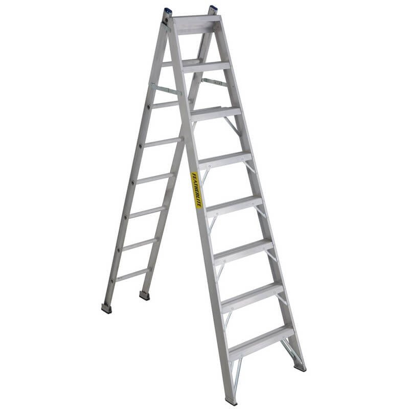 Featherlite 2708 - 8'-16' Aluminum 3 Way Ladder