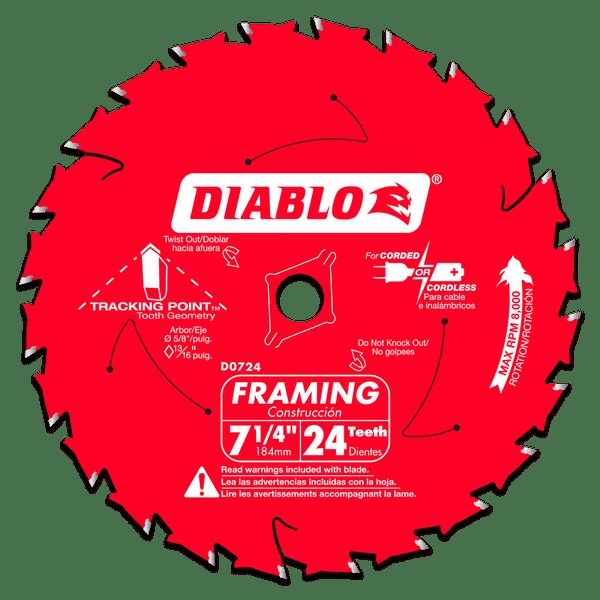 Diablo D0724  -   7-1/4" 24 Tooth Saw Blade