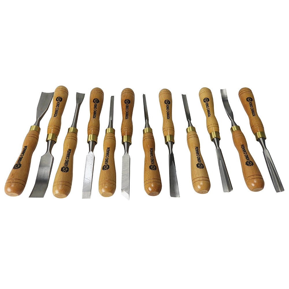 WOOD K-1212  -  CARVING CHISELS, 12 PC