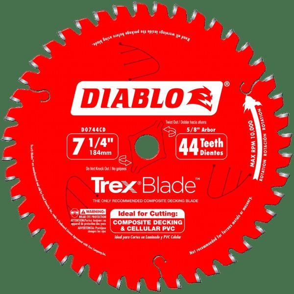 Diablo 7-1/4" 44T Composite Decking Blade