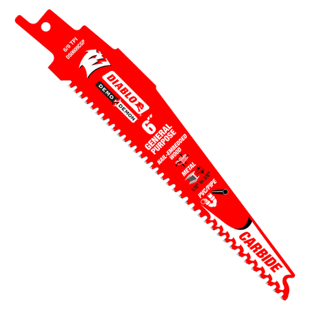 Diablo 3pk 6" Carbide General Purpose Recip Blade - wise-line-tools