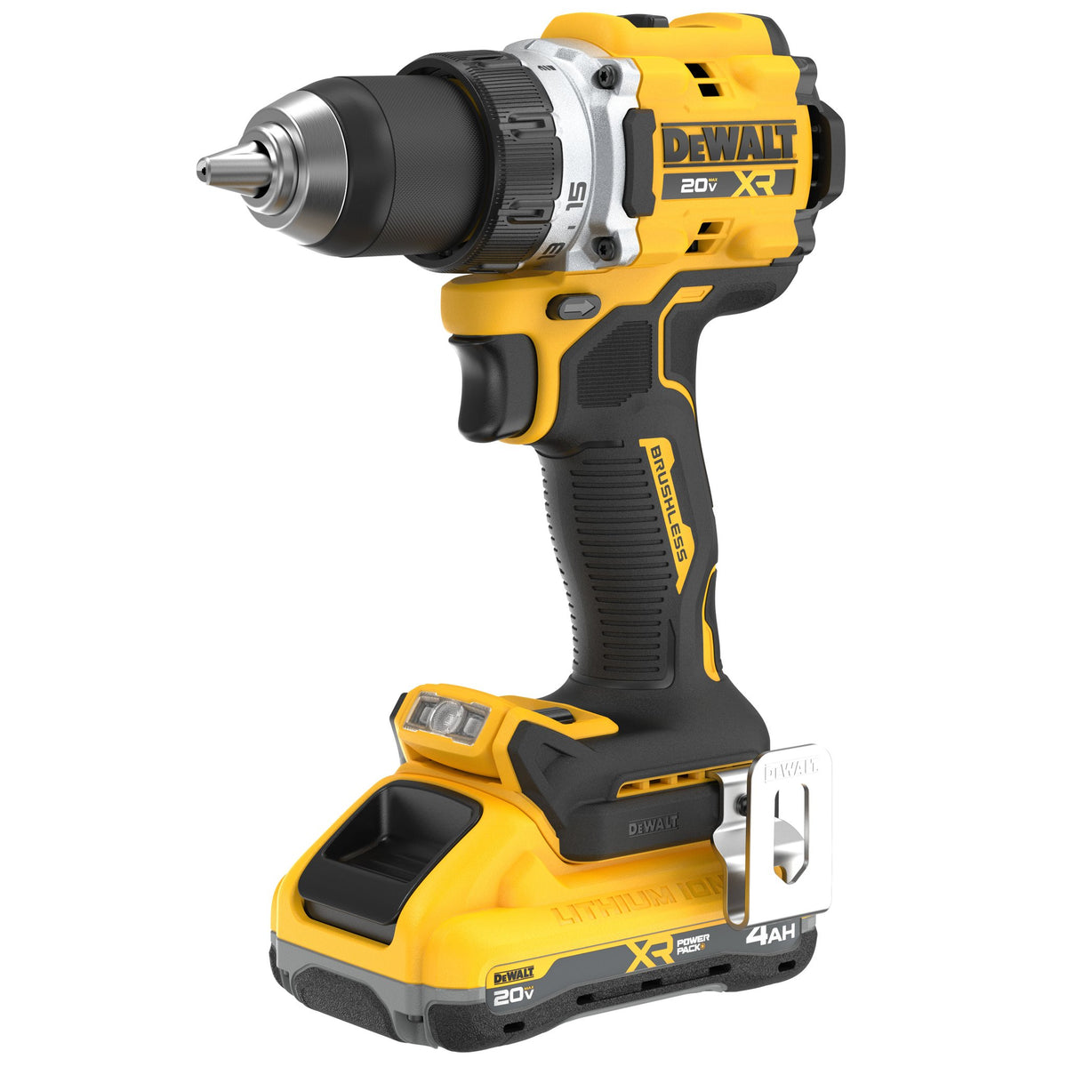 DEWALT DCD801QQ2 20V MAX XR Brushless 1/2" Drill/Driver With Anti-Rotation Kit - product view