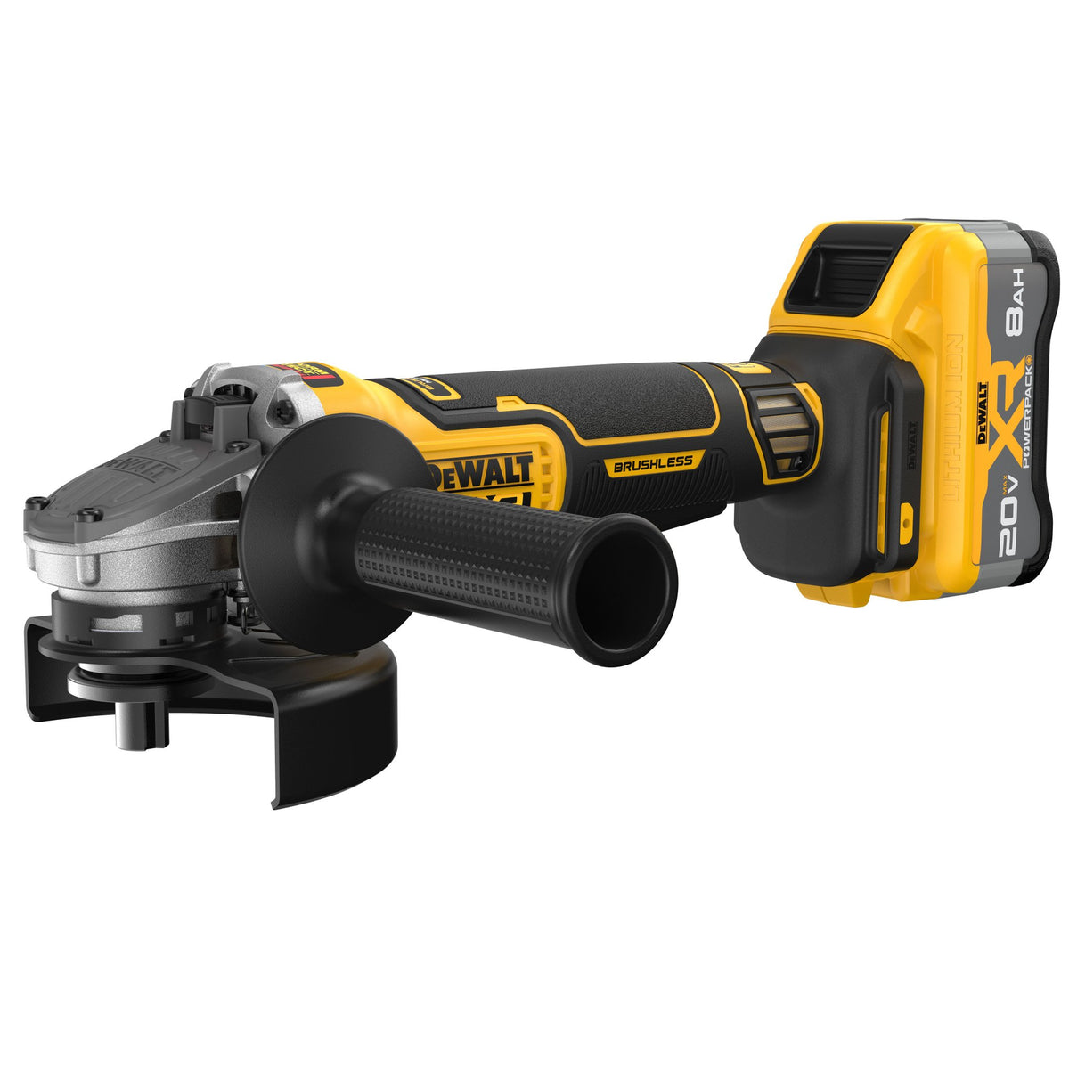 DEWALT DCG410WW1 20V MAX* XR® BRUSHLESS CORDLESS 4-1/2 IN. - 5 IN. ANGLE GRINDER KIT WITH XR POWERPACK™ - product view