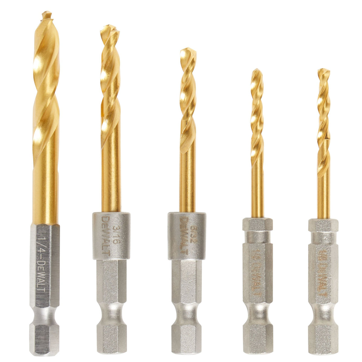 DEWALT DD5155 Impact Ready Titanium Nitride Coated Drill Bit Set, 5Pc - product view