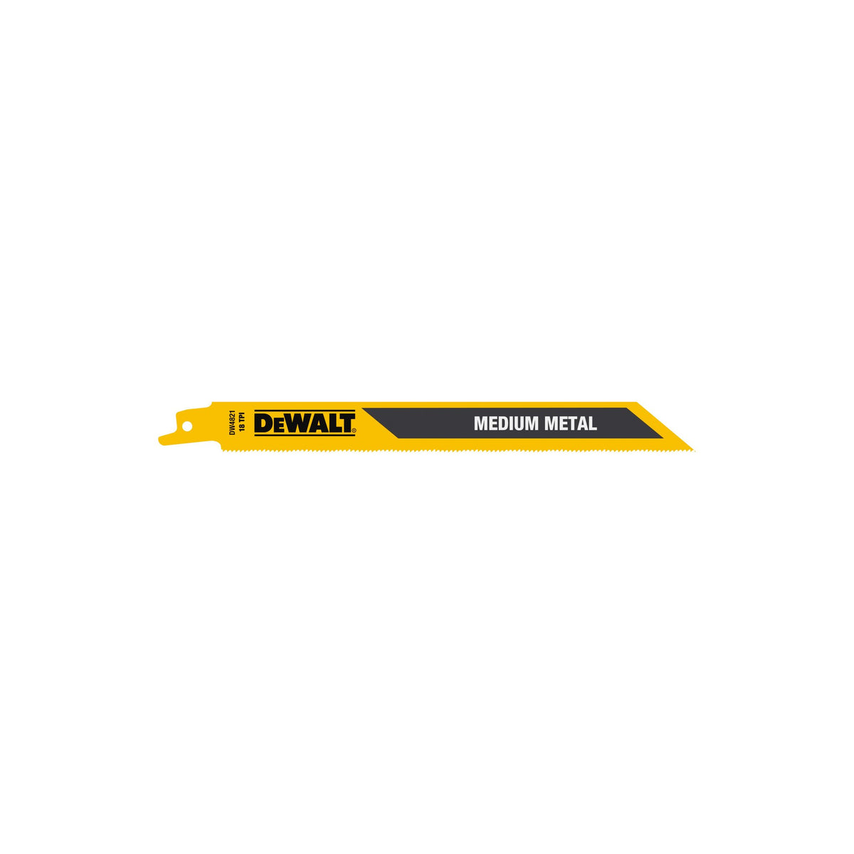 DEWALT DW4821 8-Inch 18 TPI Bi-Metal Reciprocating Saw Blade (5-Pack) - product view
