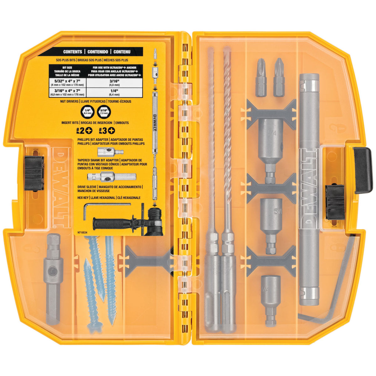 DEWALT DW5366 Anchor Drive Kit 10-Pieces - product view