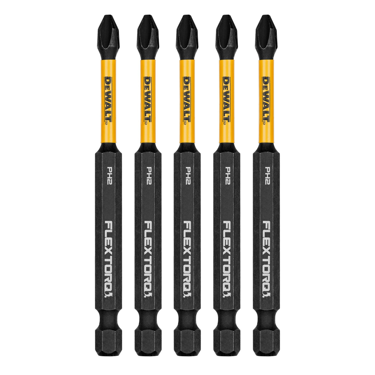 DEWALT DWAF3PH2IR5 3.5In Phillips #2 Flextorq 5Pk - product view