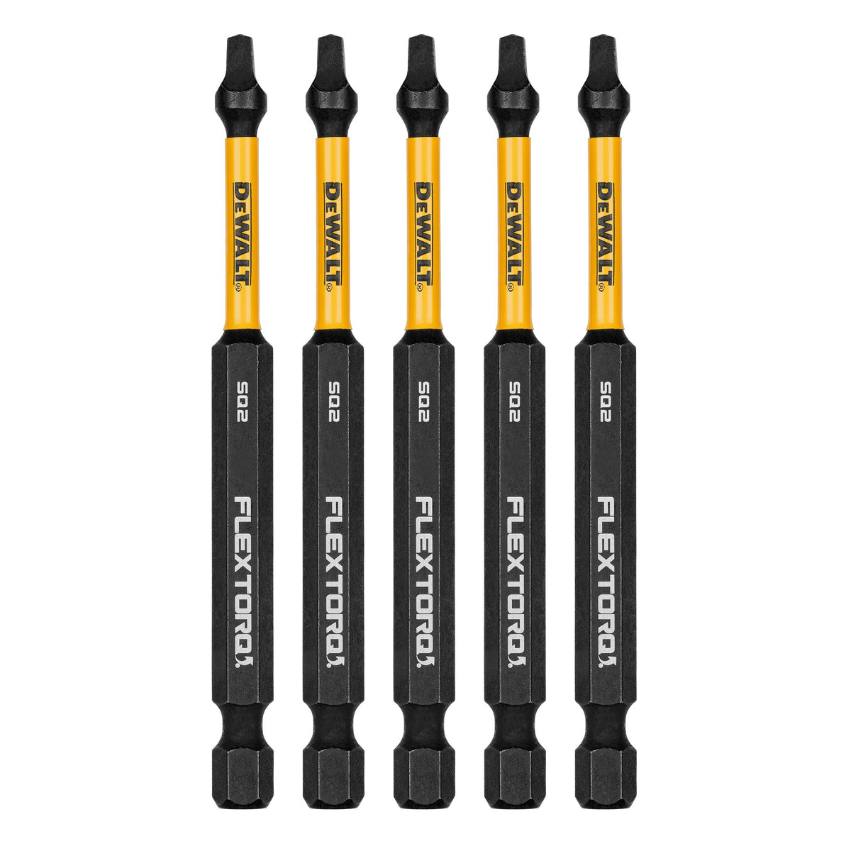 DEWALT DWAF3SQ2IR5 3.5In Square #2 Flextorq 5Pk - product view