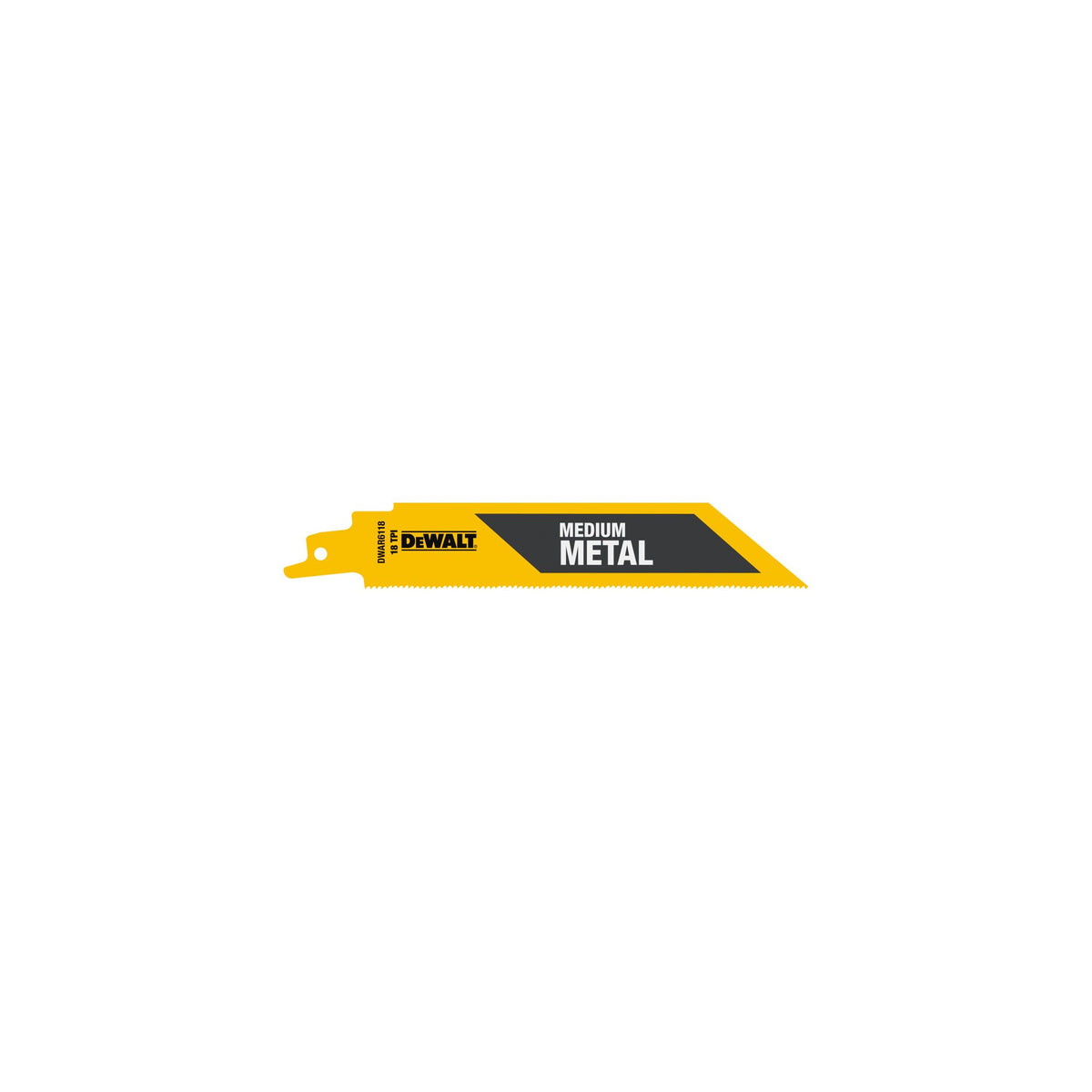 DEWALT DWAR6118 6 In Bi-Metal Reciprocating Saw Blade 18 TPI (5 Pack) - product view