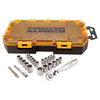 Jeu de douilles DEWALT DWMT73805, SAE/métrique, entraînement 1/4 po, 25 pièces