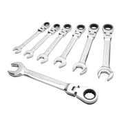 DEWALT DWMT74195 Combination Ratcheting Wrench Set, SAE/Standard Wrenches, Flex Head, 7-Piece - product view