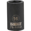 DEWALT DWMT75105OSP-6 Point 1/2" Drive Impact Socket 16Mm