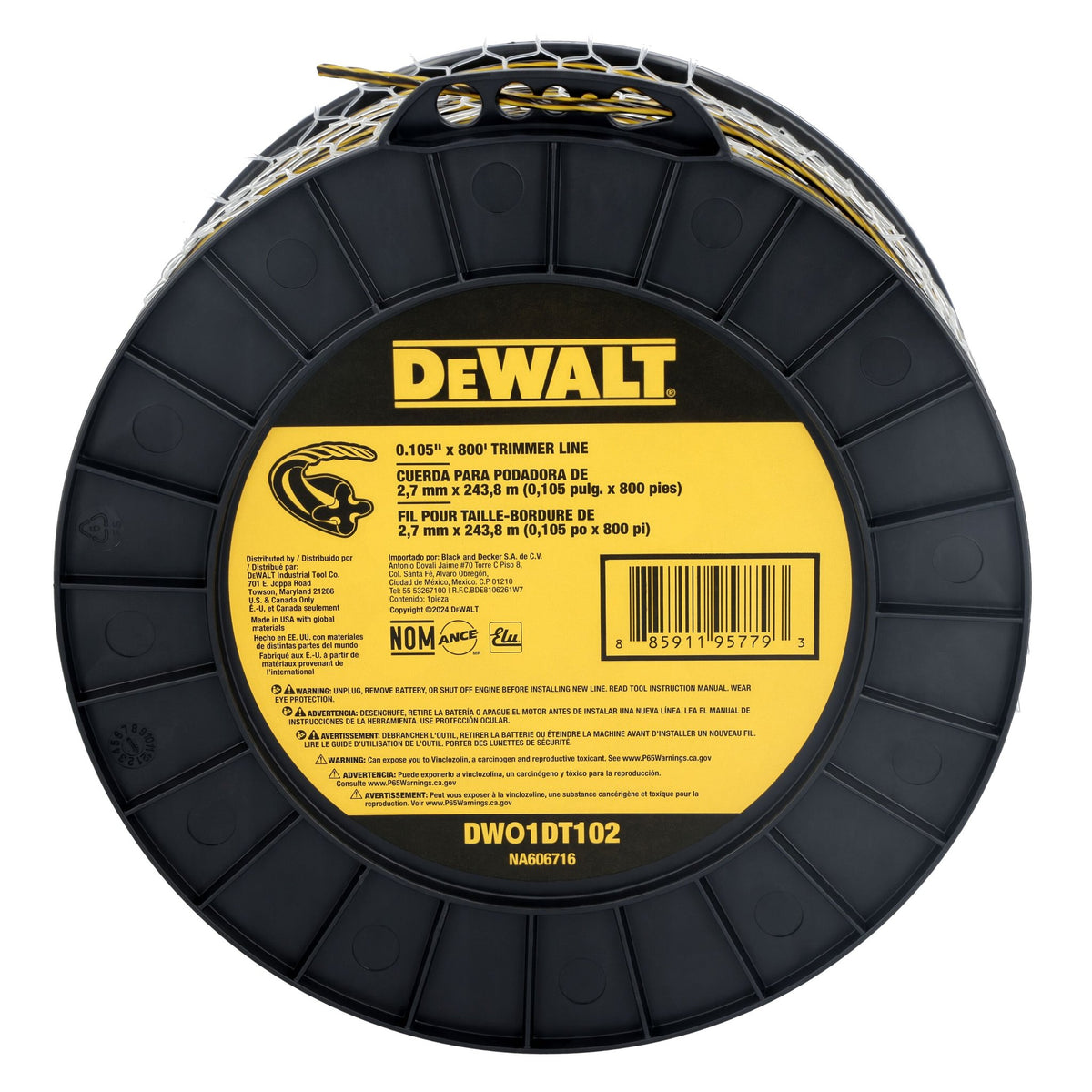 DEWALT DWO1DT102 0.105 in. X 700 ft. Trimmer Line - product view