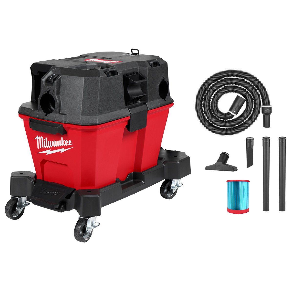 Milwaukee 0910-20 M18 FUEL™ 6 Gallon Wet/Dry Vacuum - kit contents