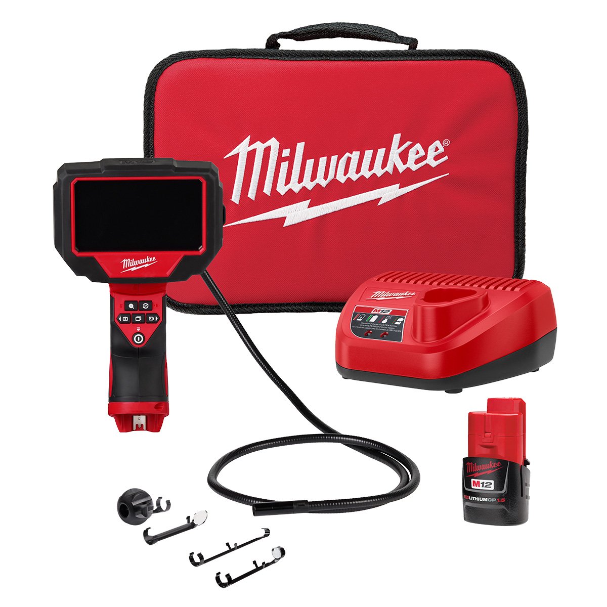 Milwaukee 2323-21 M12™ M-Spector™ 360 4' Inspection Camera - kit contents