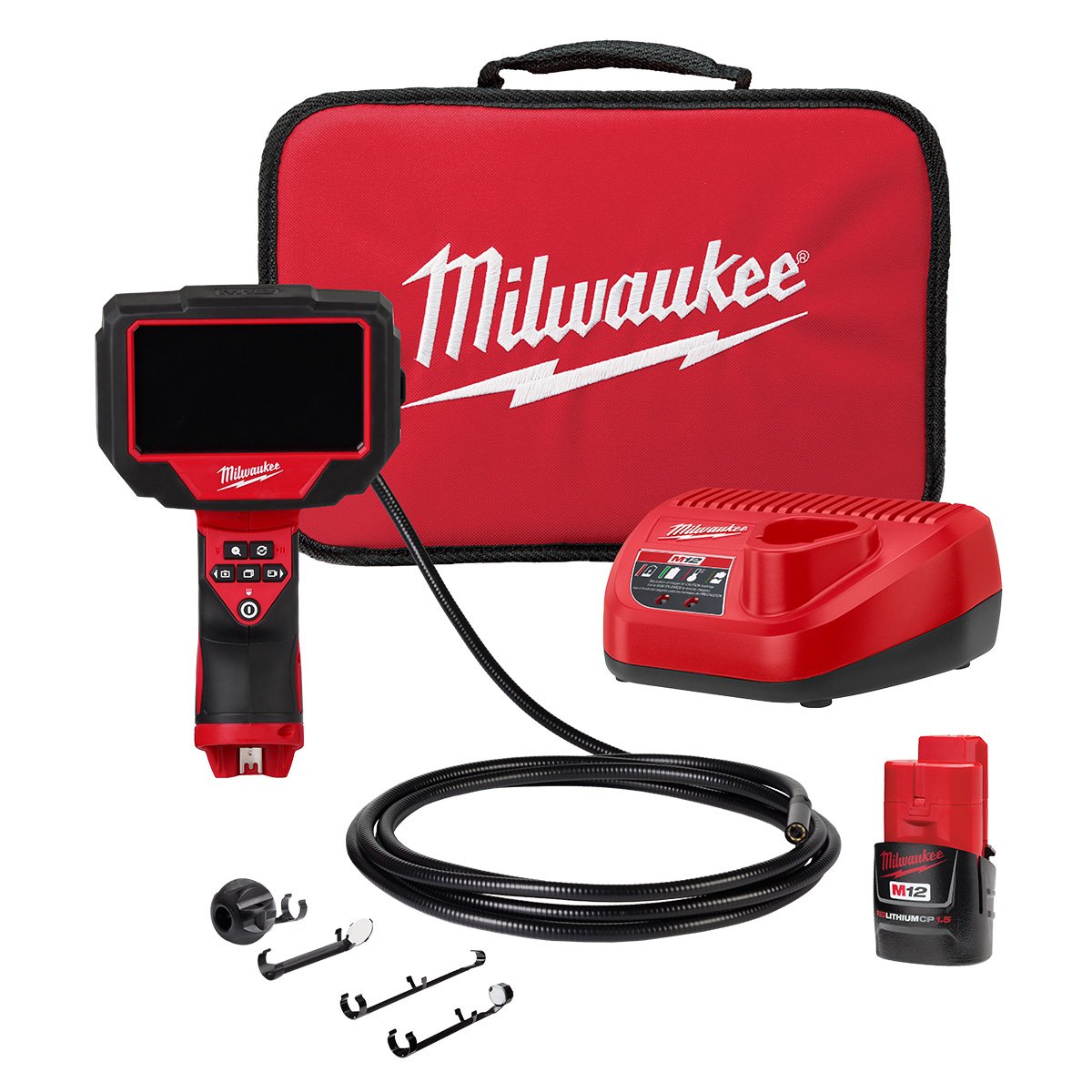 Milwaukee 2324-21 M12™ M-Spector™ 360 10' Inspection Camera - kit contents