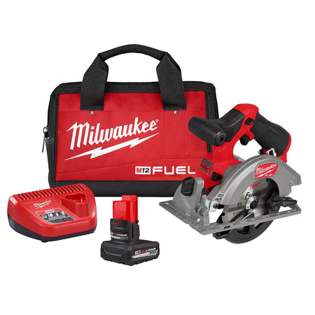 Milwaukee 2521-21HO M12 FUEL™ 5-3/8” Circular Saw Kit - kit contents