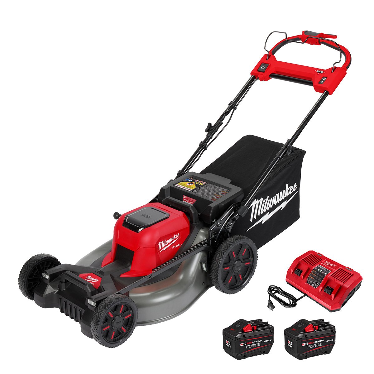Milwaukee 2823-22HD M18 FUEL™ 21" Self-Propelled Dual Battery Mower Kit - kit contents