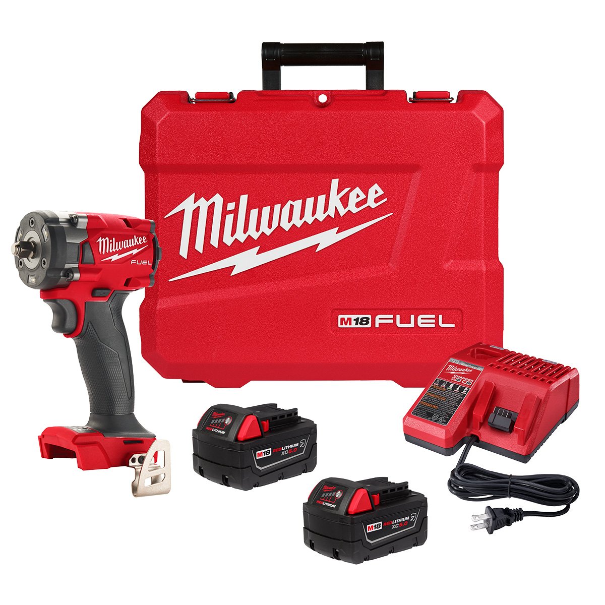 Milwaukee 2854-22R M18 FUEL™ 3/8" Compact Impact Wrench w/ Friction Ring Kit - kit contents