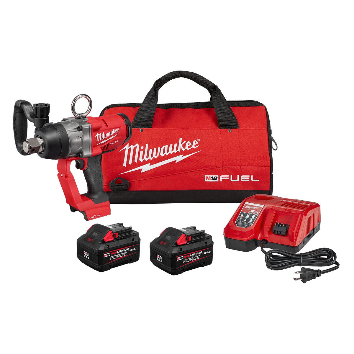 Milwaukee 2867-22 M18 FUEL™ 1" High Torque Impact Wrench w/ ONE-KEY™ Kit - kit contents