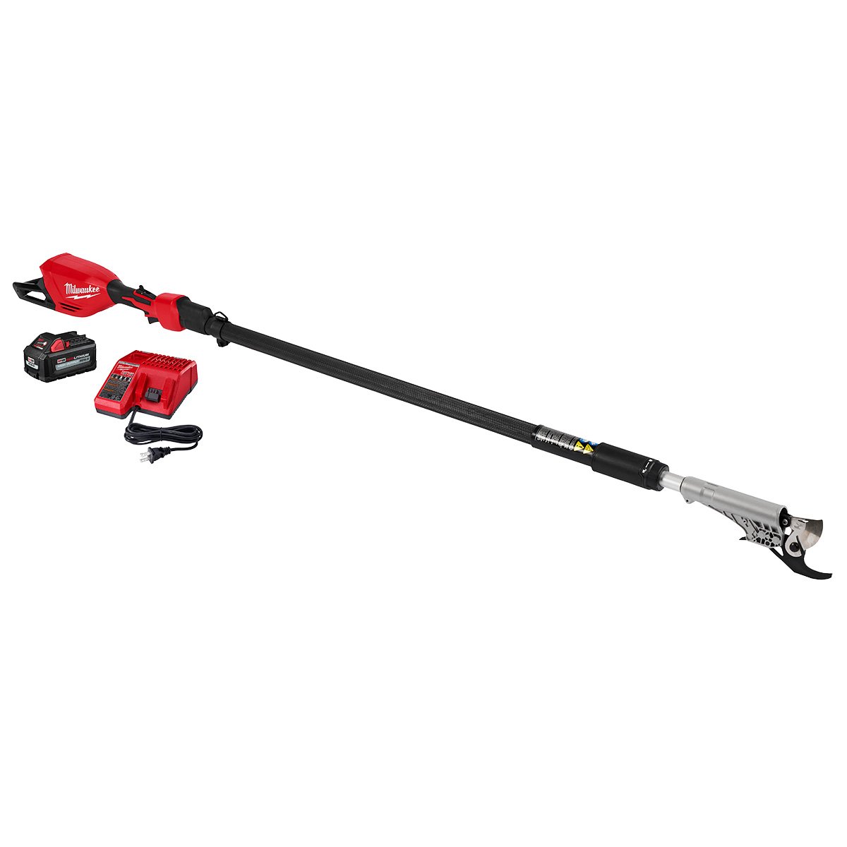 Milwaukee 3008-21 M18™ Brushless Telescoping Pole Pruning Shears Kit - kit contents