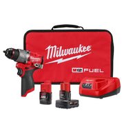 Milwaukee 3404-22 M12 FUEL™ 1/2" Hammer Drill/Driver Kit - kit contents