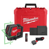 Milwaukee 3522-21 - Laser vert rechargeable par USB pour lignes croisées et points d'aplomb