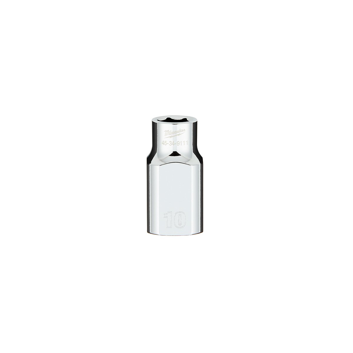 Milwaukee 45-34-9111 1/2 in. Drive 10MM Metric 6-Point Socket with FOUR FLAT™ Sides - product view
