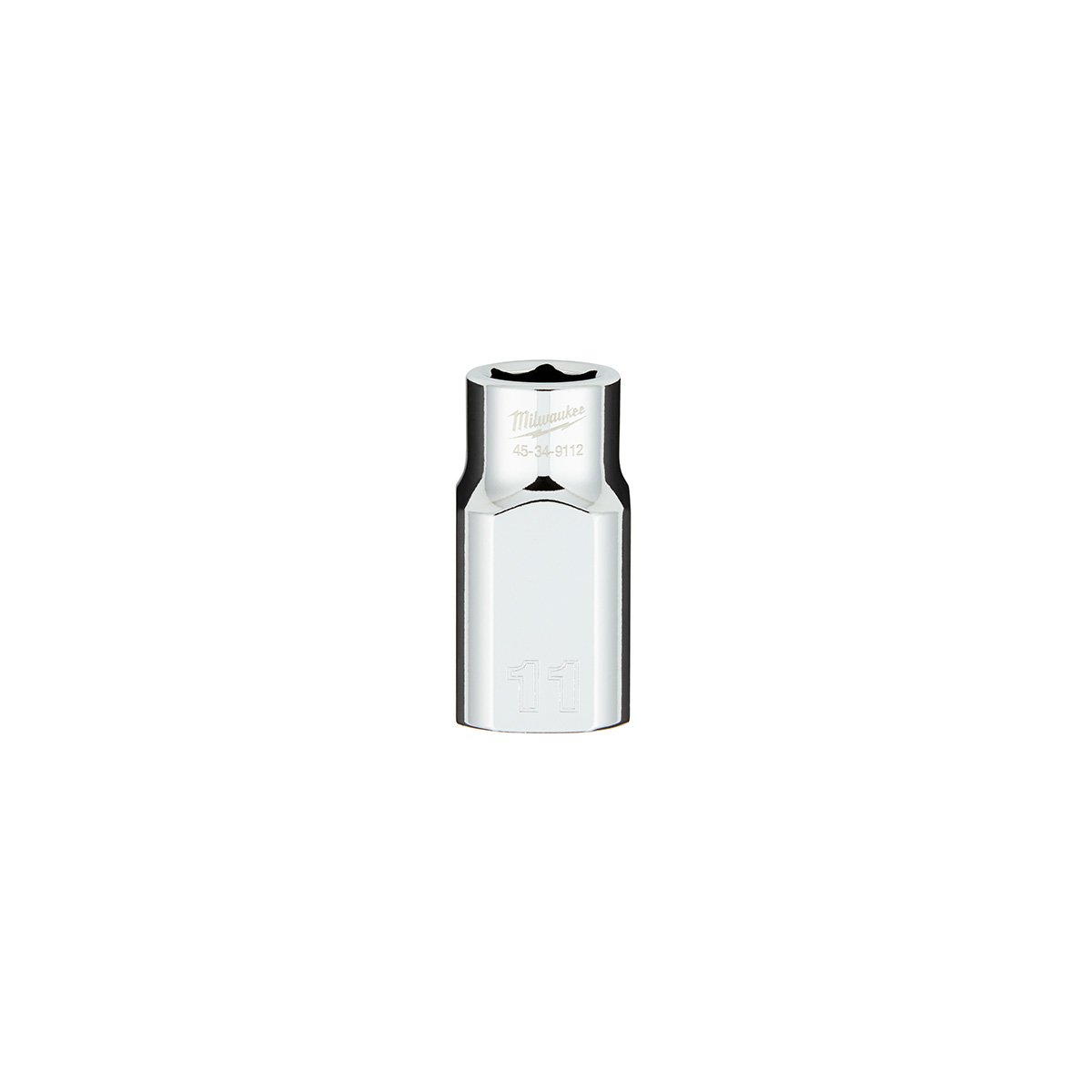 Milwaukee 45-34-9112 1/2 in. Drive 11MM Metric 6-Point Socket with FOUR FLAT™ Sides - product view