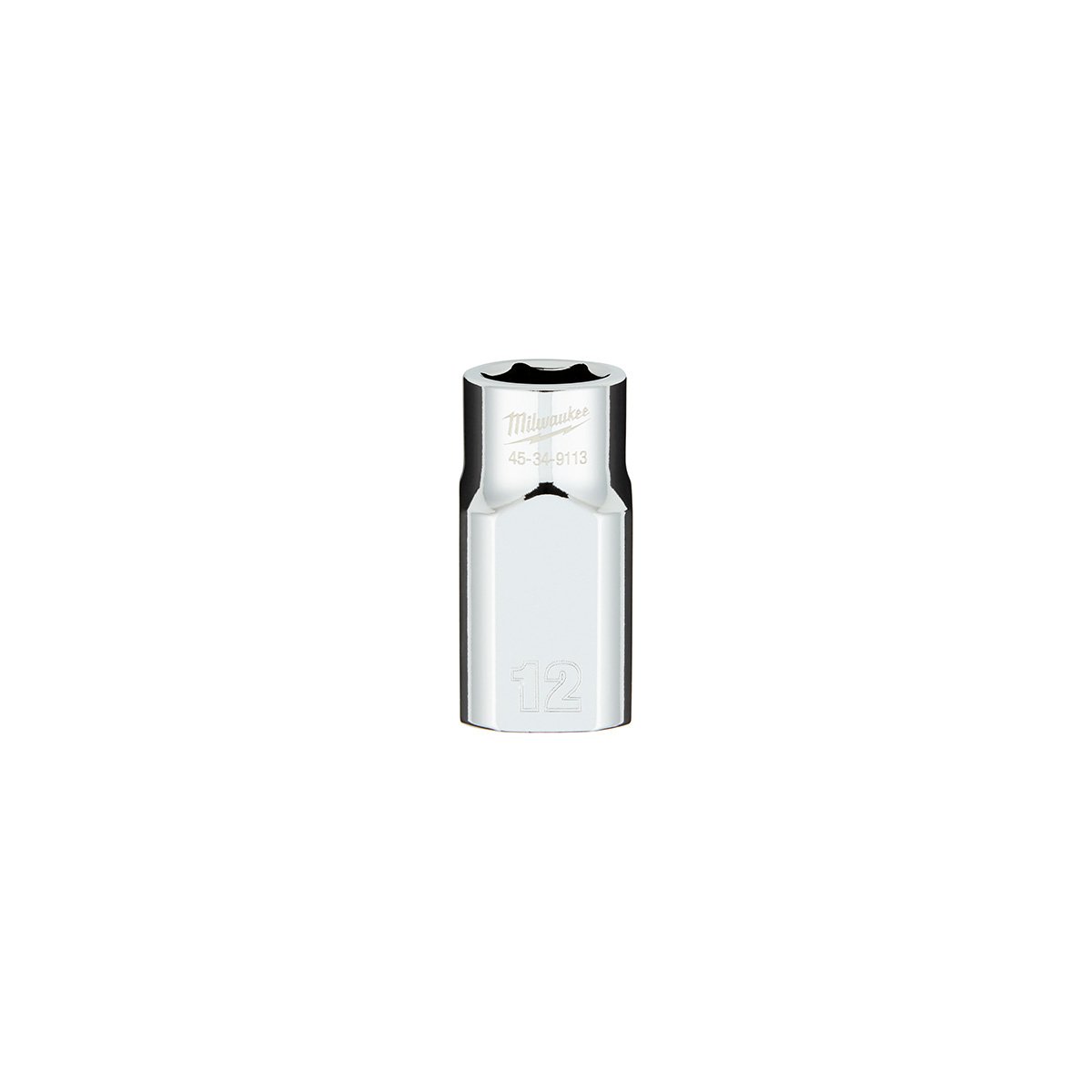 Milwaukee 45-34-9113 1/2 in. Drive 12MM Metric 6-Point Socket with FOUR FLAT™ Sides - product view