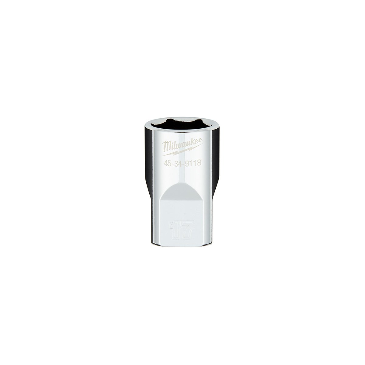 Milwaukee 45-34-9118 1/2 in. Drive 17MM Metric 6-Point Socket with FOUR FLAT™ Sides - product view