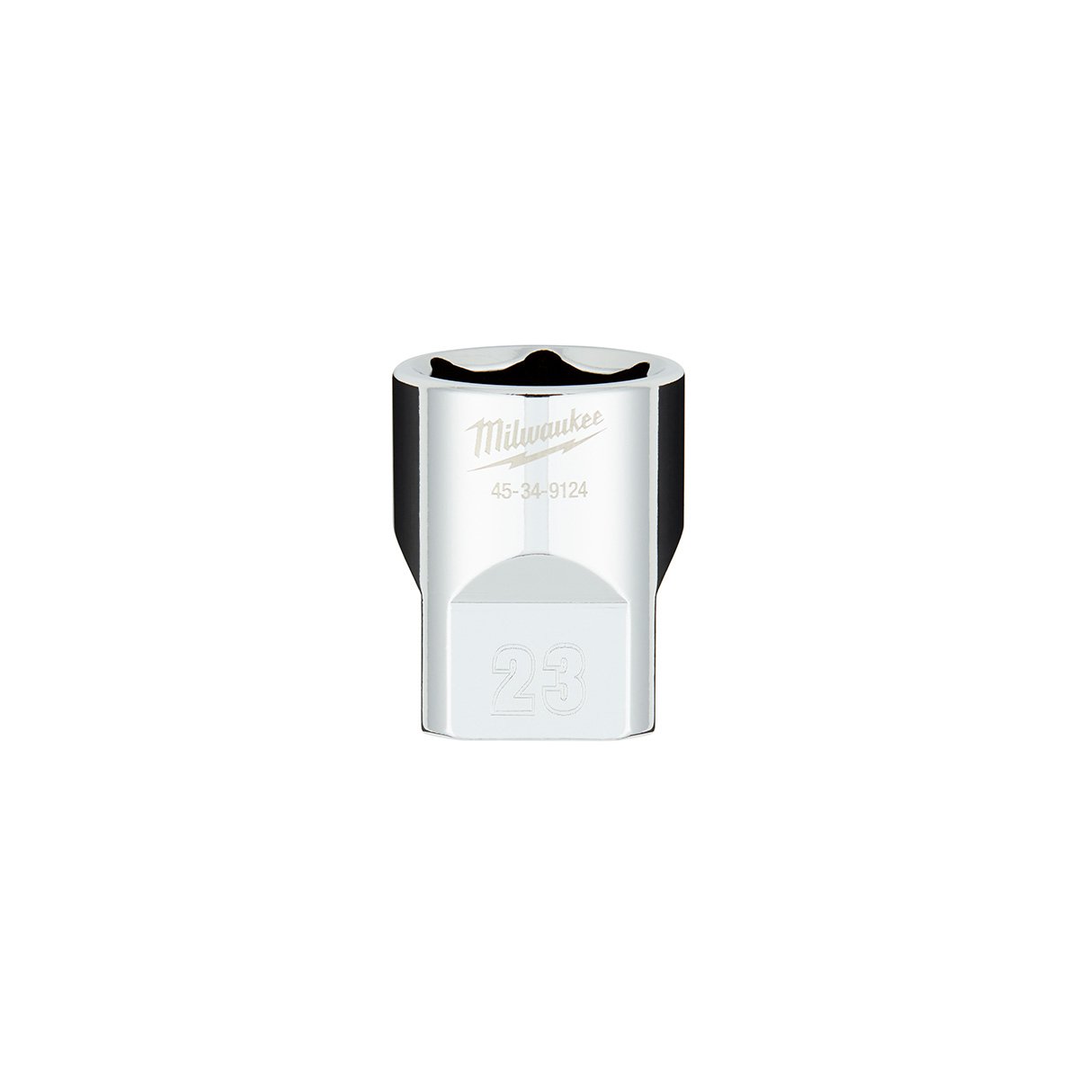 Milwaukee 45-34-9124 1/2 in. Drive 23MM Metric 6-Point Socket with FOUR FLAT™ Sides - product view