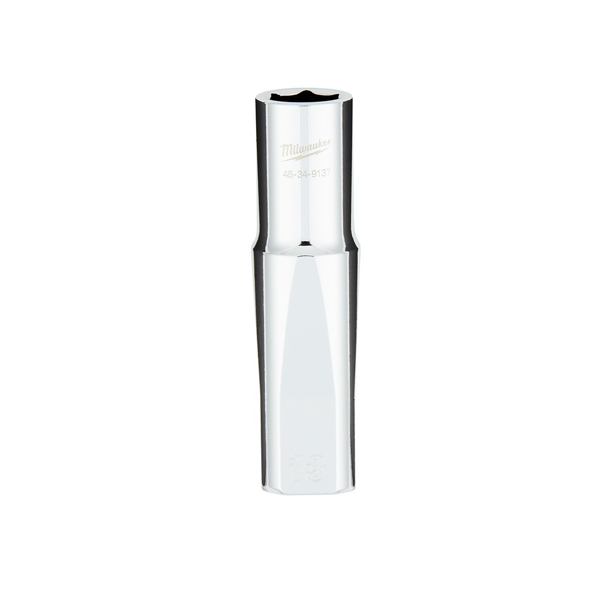 Milwaukee 45-34-9137 1/2 in. Drive 13MM Metric 6-Point Deep Socket with FOUR FLAT™ Sides - product view