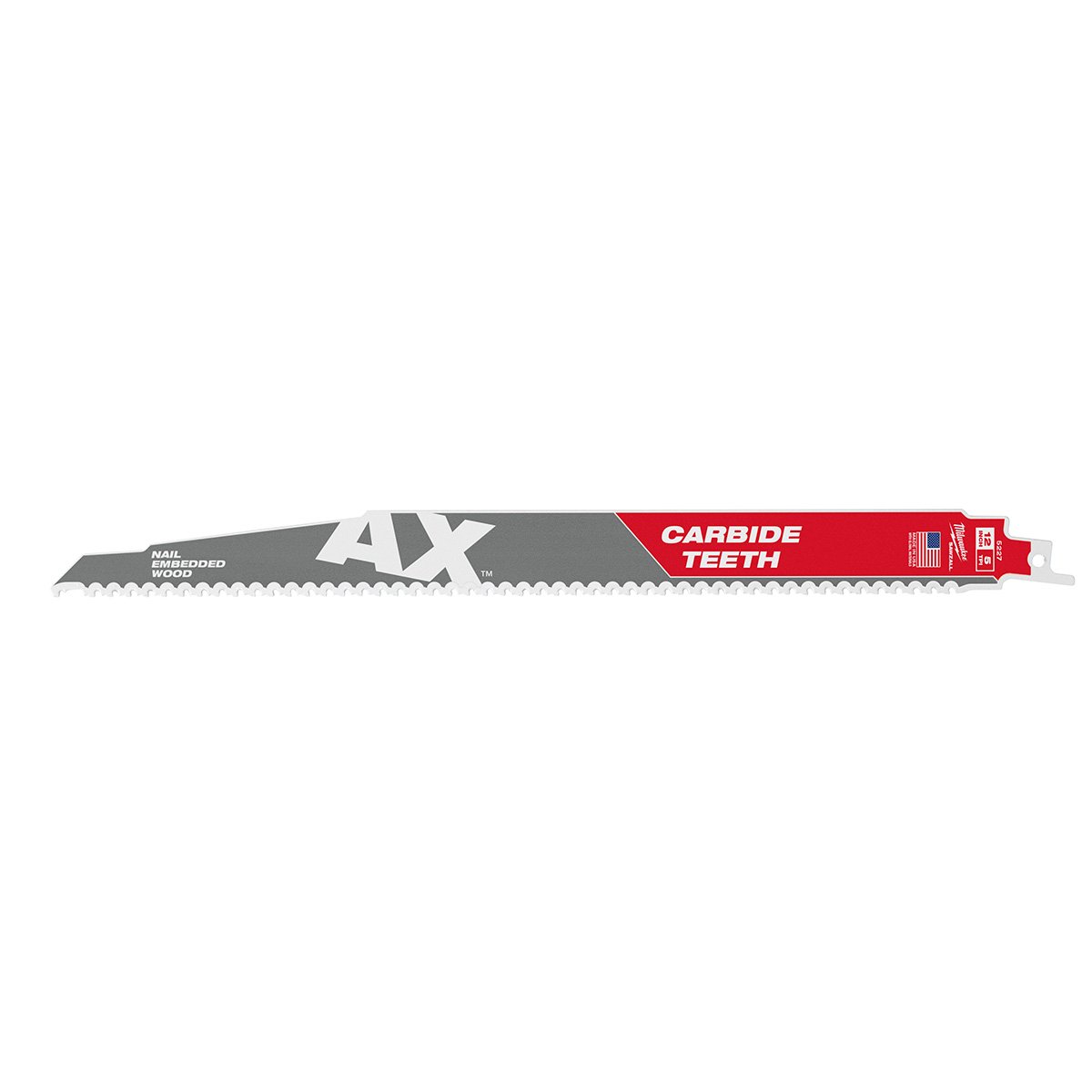 Milwaukee 48-00-5227 The Ax™ with Carbide Teeth SAWZALL™ Blade 12 in. 5T - product view