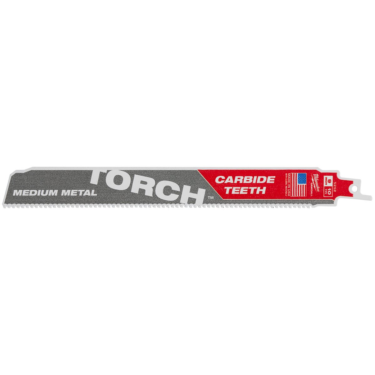 Milwaukee 48-00-5252 9" 10TPI The TORCH™ with Carbide Teeth for Medium Metal 1PK - product view