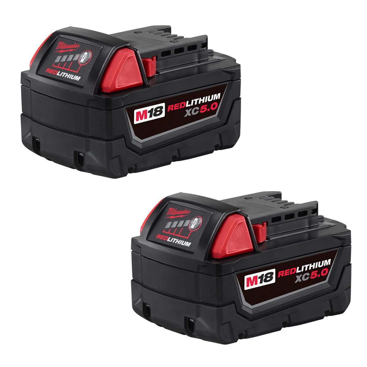 Milwaukee 48-11-1852 M18™ REDLITHIUM™ XC 5.0Ah Extended Capacity Battery Pack (2 Piece) - product view
